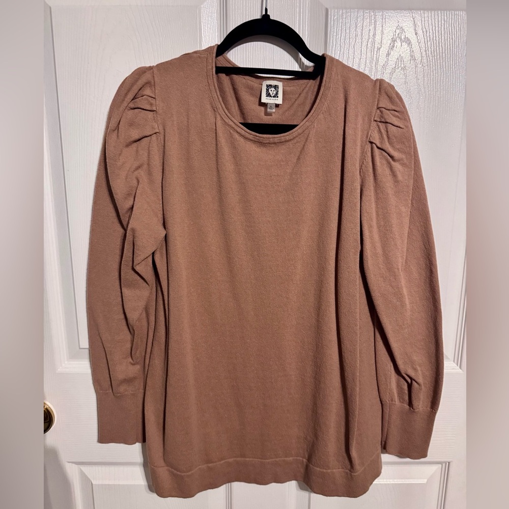 Tuck Shoulder Crewneck Sweater